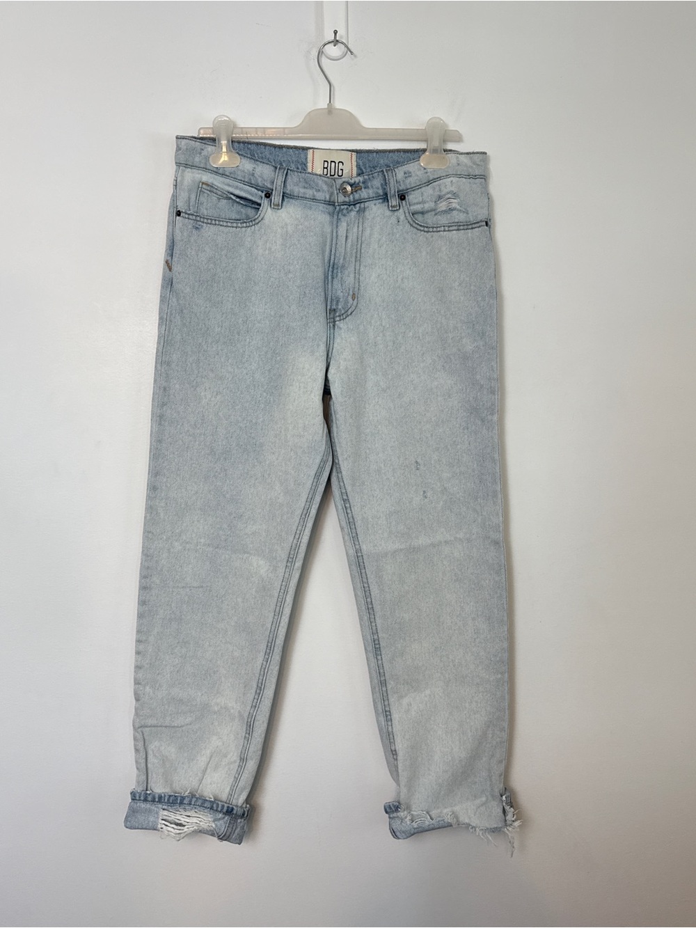 BDG Jeans - urban outfitters - Vintage Slim Fit Pale denim. Chewed hems. 33